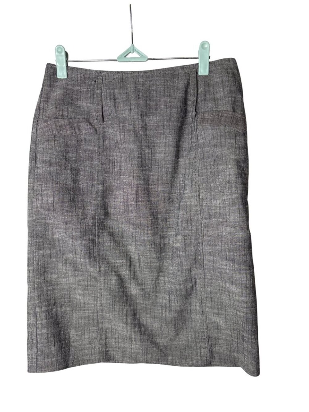 Tracy Evans Limited Midi Pencil Skirt Juniors 7 Y2K Slit in Back Academia Grey